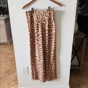 Free People Brown and Tan Animal Print Skirt